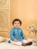 Blue Bhandhani Kurta with Pajama