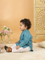Blue Bhandhani Kurta with Pajama