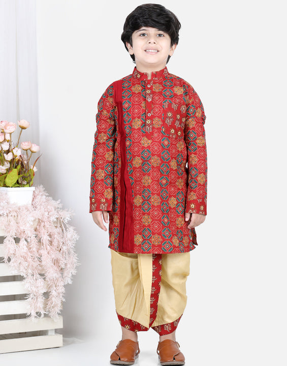 Patola Printed & Pintex Work Kurta Dhoti