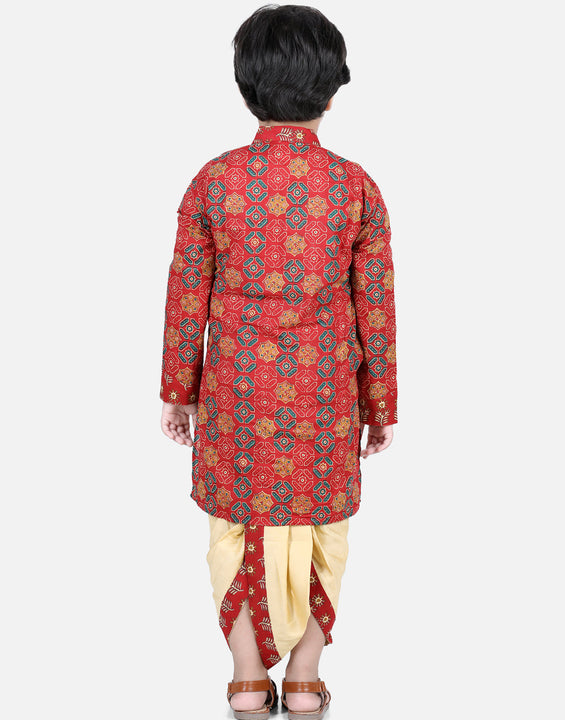 Patola Printed & Pintex Work Kurta Dhoti