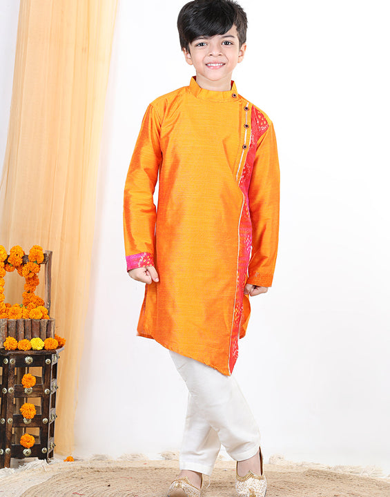 Yellow Kota Work Detail Kurta Set