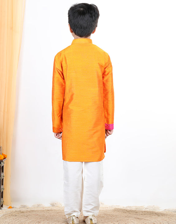 Yellow Kota Work Detail Kurta Set